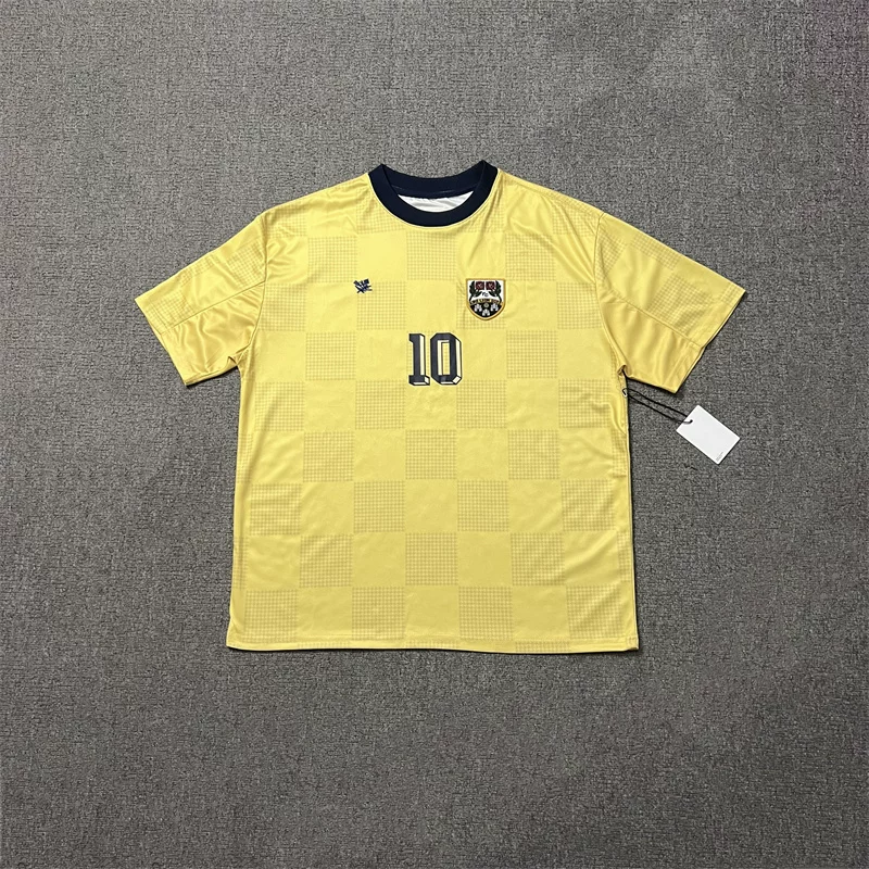 Aime leondor no. 10 letter sportswear jersey logo embroidered summer loose fit unisex short sleeve t-shirt